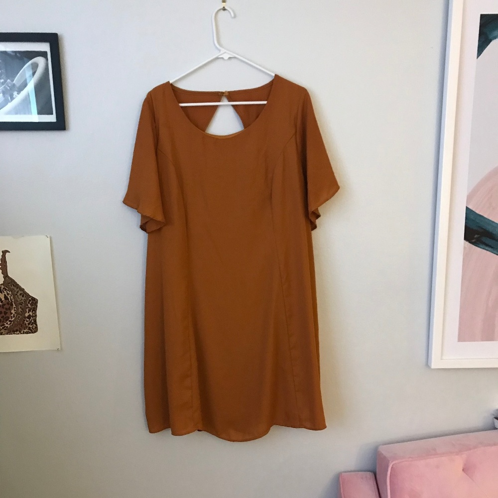 Charlotte Russe Cute Orange Rust Short Maxi Dress